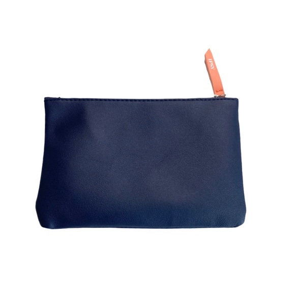 FREE w/$25 Order 𖦹 ✈︎ Ipsy Colorblock Zippered Makeup Bag ✈︎ Navy Beige ✈︎ - Picture 4 of 12